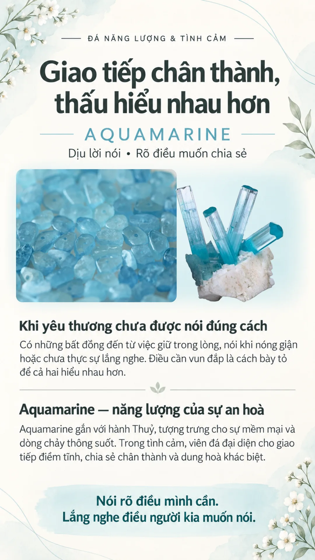 Thạch anh dâu gắn với việc mở lòng thế nào?