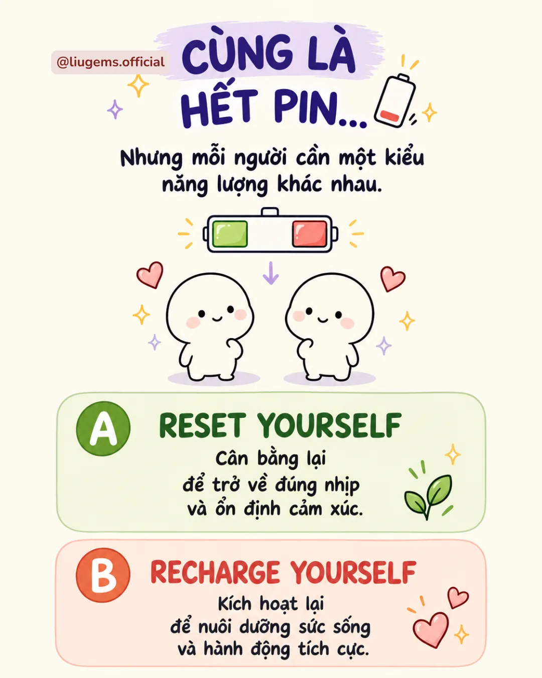 Câu 3: Khi cần lấy lại năng lượng, bạn tìm điều gì?