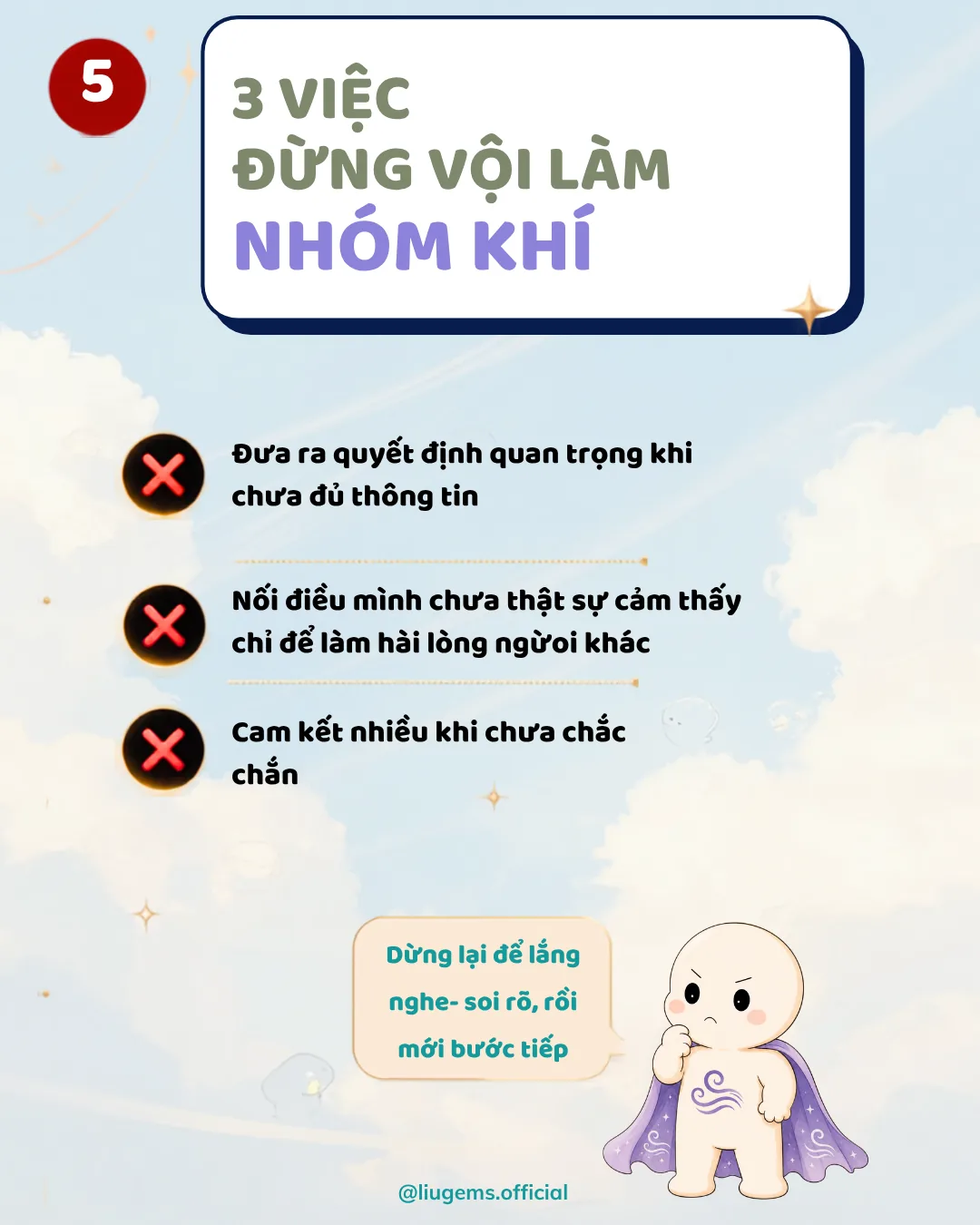 3 điều Nhóm Khí nên làm sau mốc 12/8
